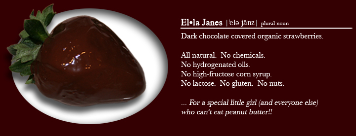 Ella Janes Dark chocolate covered organic strawberries