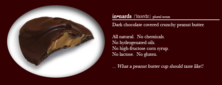 innards - Dark chocolate covered crunchy peanut butter